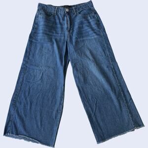 ONE 5 ONE 10 Y2K Wide Leg Jeans Blue Elastic Waist
